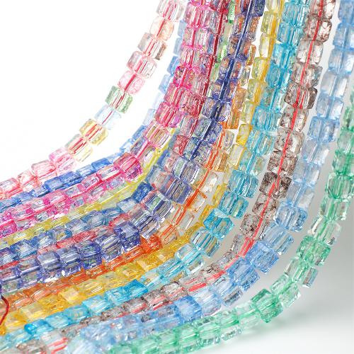 Cubic Crystal Beads, Square, polished, DIY 6mm, Approx 