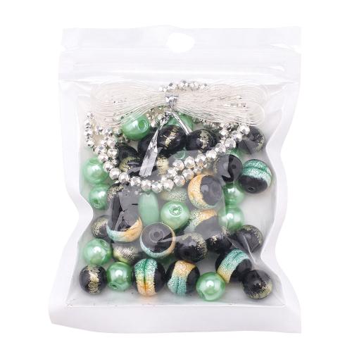 Gemischte Glasperlen, Glas, plattiert, DIY, keine, 100x70x20mm, ca. 142PCs/Tasche, verkauft von Tasche
