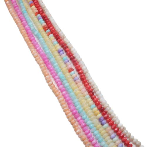 Dyed Shell Beads, Flat Round, DIY 