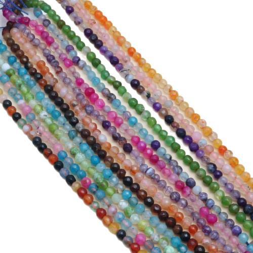 Perles agates, Agate, poli, DIY & facettes, plus de couleurs à choisir, 4mm Vendu par brin