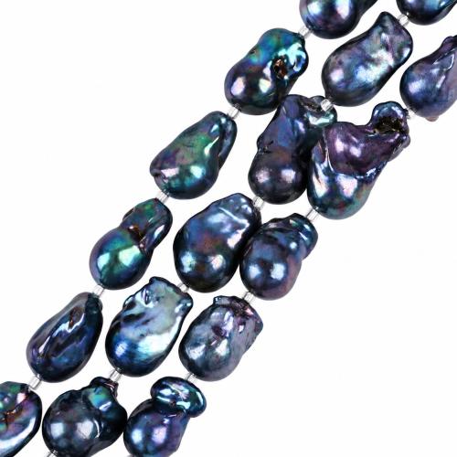 Tail bead, Freshwater Pearl, DIY, black, beads size 14-18mm Approx 18 cm 