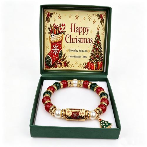 aleación de zinc Pulsera, con Plástico, chapado, Diseño de Navidad & unisexo, más colores para la opción, longitud:aproximado 18 cm, Vendido por UD