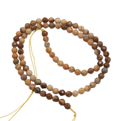 Picture Jasper Beads, Artistic Jasper, Round, DIY & faceted 