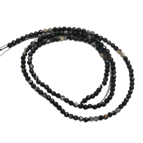 Single Gemstone Beads, Schorl, Round, DIY & faceted 