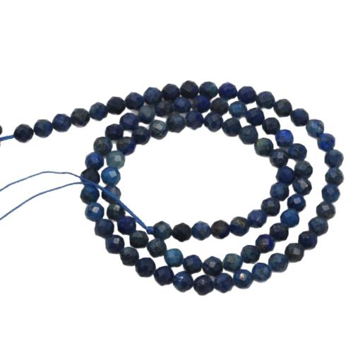 Natural Lapis Lazuli Beads, Round, DIY & faceted 