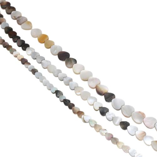 Black Shell Beads, Heart, polished, DIY 
