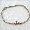Bracelet chaîne European en argent pur, argent sterling 925, Plaquage normal, plus de couleurs à choisir Environ 2mm pouce, Vendu par brin