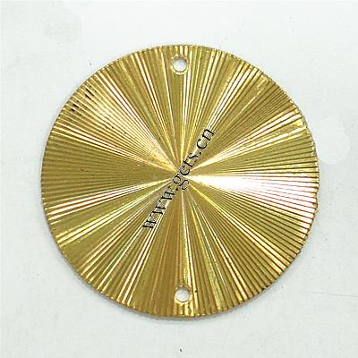 Brass Stamping Connector, Flat Round, different size for choice & 1/1 loop, original color, Sold By PC