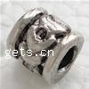 Zinc Alloy European Beads, Tube, plated, without troll Approx 4.5mm 