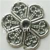 Zinc Alloy Charm Connector, Flower, 16mm 