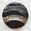 Black Shell Pendant Flat Round 50x50x4mm 