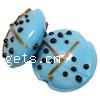 Handmade Lampwork Beads, Flat round 