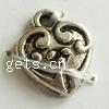 Zinc Alloy Heart Pendants, plated nickel, lead & cadmium free 