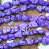 Dyed Natural Turquoise Beads, Dyed Turquoise, Nuggets purple Inch 