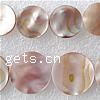 Perles de coquillage rose naturel, coquille rose, Plat rond, normes différentes pour le choix pouce, Vendu par brin