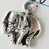 Zinc Alloy Animal Pendants, Elephant, plated lead & nickel free 