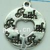 Zinc Alloy Flat Round Pendants, plated nickel, lead & cadmium free Approx 