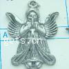 Character Shaped Zinc Alloy Pendants, Angel cadmium free 