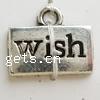 Zinc Alloy Message Pendants, Rectangle, plated cadmium free 