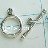 Zinc Alloy Toggle Clasp, Round, single-strand nickel, lead & cadmium free 