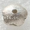 Sterling Silber Sternenstaub Perlen, 925 Sterling Silber, Blume, plattiert, Falten, keine, Bohrung:ca. 2mm, verkauft von PC