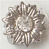 Rhinestone Zinc Alloy Connector, Flower, plated, with Mideast rhinestone nickel free, Grade A 