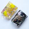 Handmade Lampwork Beads,Flat  Rectangle Approx 6MM 