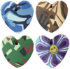 Polymer Clay Jewelry Pendants, Heart 18mm 