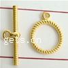 Zinc Alloy Toggle Clasp, Round, single-strand & twist nickel, lead & cadmium free 