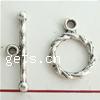 Zinc Alloy Toggle Clasp, Round, single-strand & twist nickel, lead & cadmium free Approx 