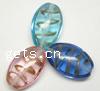 Handmade Lampwork Beads, Flat oval 