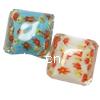 Handmade Lampwork Beads, Square 