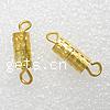 Brass Screw Clasp, Tube, plated, single-strand 