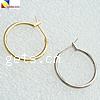 Brass Hoop Earring, plated 