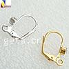 Brass Lever Back Earring Wires, plated, with loop 19mm 