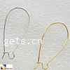 Brass Kidney Earwires, plated 