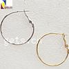 Brass Hoop Earring Components, plated 