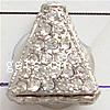 Strass Zinklegierung Perlen, Rohr, plattiert, plattierte Dicke über 3μm & mit Strass von Nahost, keine, frei von Nickel, Blei & Kadmium, Grade A, 15x17mm, verkauft von PC