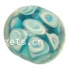 Handmade Lampwork Beads,Flat round,16x14x10mm,Sold per PC