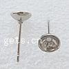 Brass Earring Stud Component, stainless steel post pin, plated 