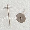 Brass Earring Stud Component, stainless steel post pin, plated 