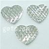 Sterling Silver Charm Connector, 925 Sterling Silver, Heart, plated, 1/1 loop & textured 