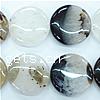 Ice QUARTZ AGATE Beads, Flat round, Sold per  Strand