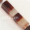 Ice QUARTZ AGATE Beads, square tube, 12x28mm, Sold per 16-Inch Strand