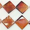 Peach Agate Beads Dye, Diamond, 35x35x5mm, Sold per 16-Inch Strand