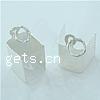 Sterling Silber Schnur Tipps, 925 Sterling Silber, Rechteck, plattiert, keine, verkauft von PC