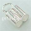 Sterling Silver End Caps, 925 Sterling Silver, Tube, plated Approx 1.6mm 