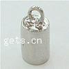 Sterling Silver End Caps, 925 Sterling Silver, Tube, plated 