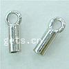 Sterling Silver End Caps, 925 Sterling Silver, Tube, plated 