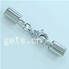 Sterling Silver Lobster Claw Cord Clasp, 925 Sterling Silver, Tube, plated 
